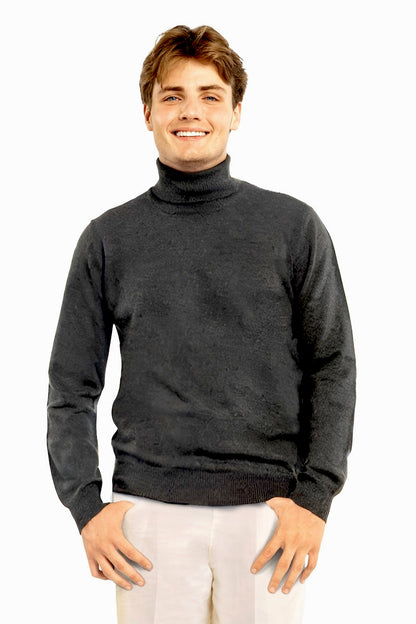 PULL COL ROULÉ HOMME CACHEMIRE CHARCOAL 53621 CHARCOAL