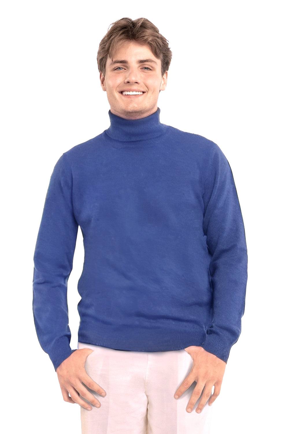 PULL COL ROULÉ HOMME CACHEMIRE DK BLUE 53632 DK BLUE