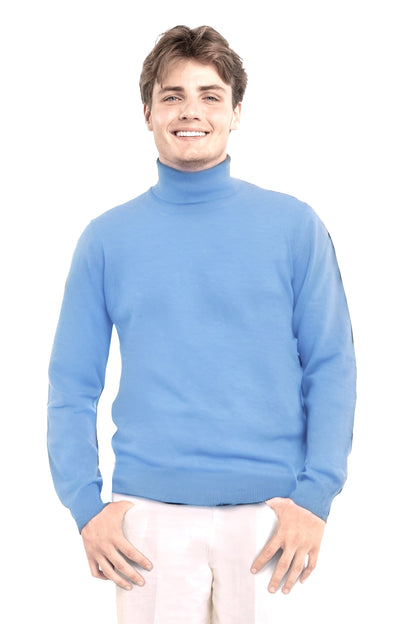 PULL COL ROULÉ HOMME CACHEMIRE LT BLUE 4222 LT BLUE