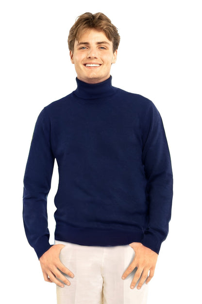 PULL COL ROULÉ HOMME CACHEMIRE NAVY 51894 NAVY