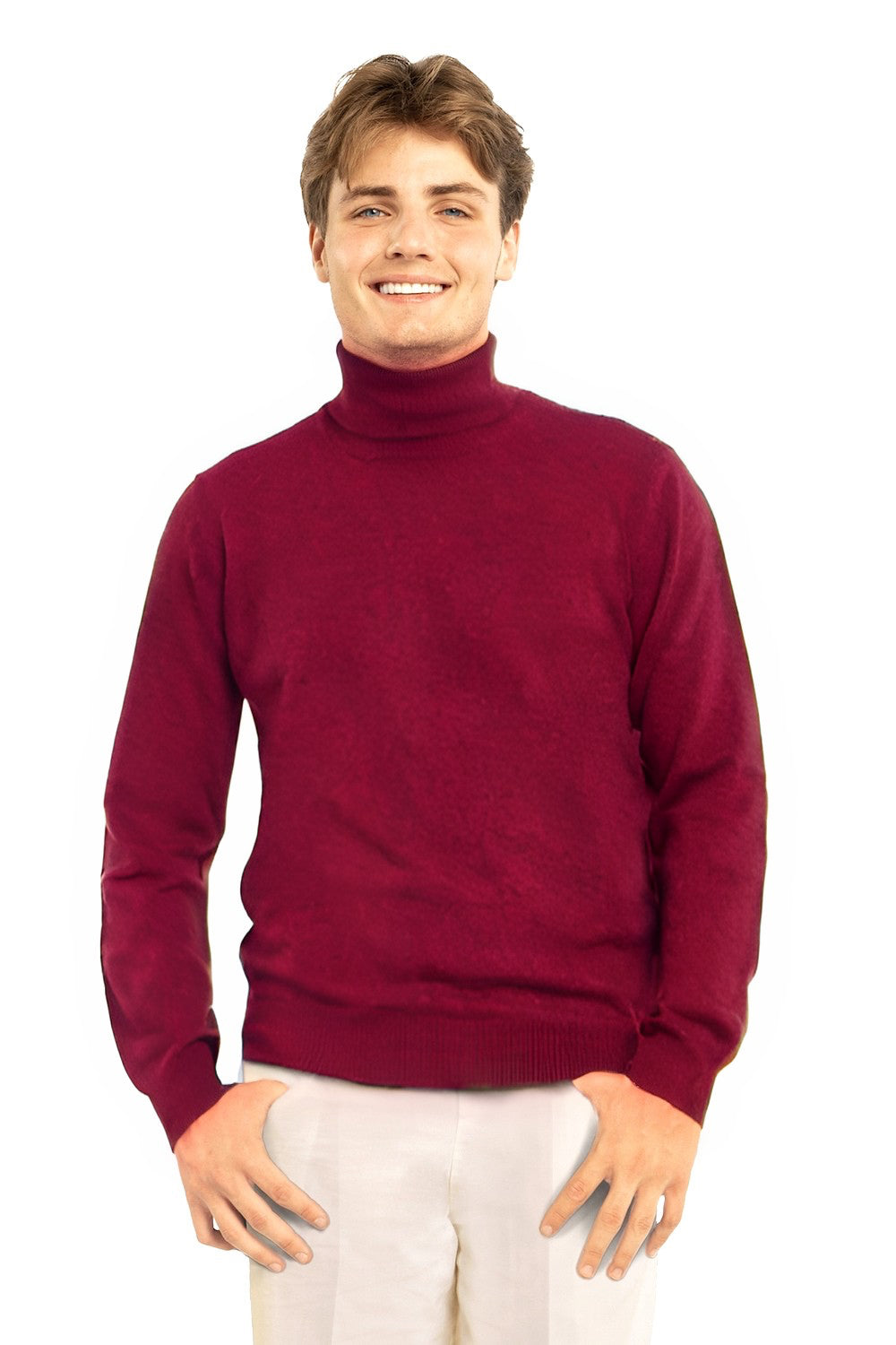 PULL COL ROULÉ HOMME CACHEMIRE PLUM 60034 PLUM