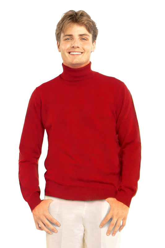PULL COL ROULÉ HOMME CACHEMIRE RED 1FM9 RED