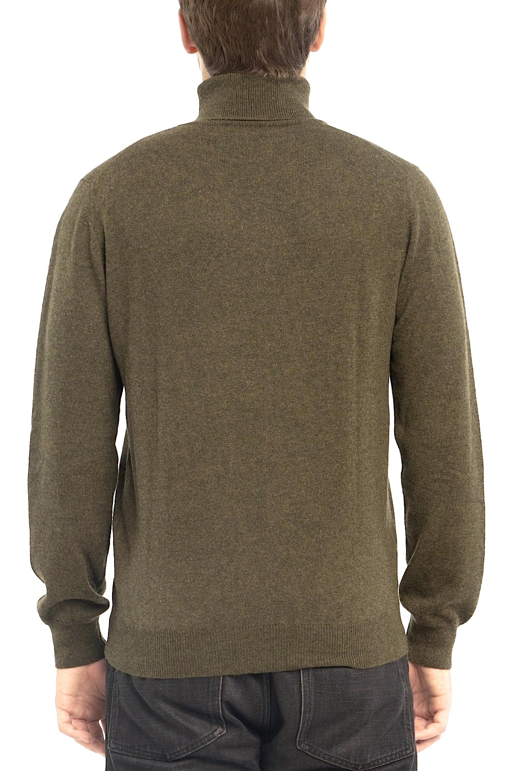 PULL COL ROULÉ HOMME CACHEMIRE TAUPE