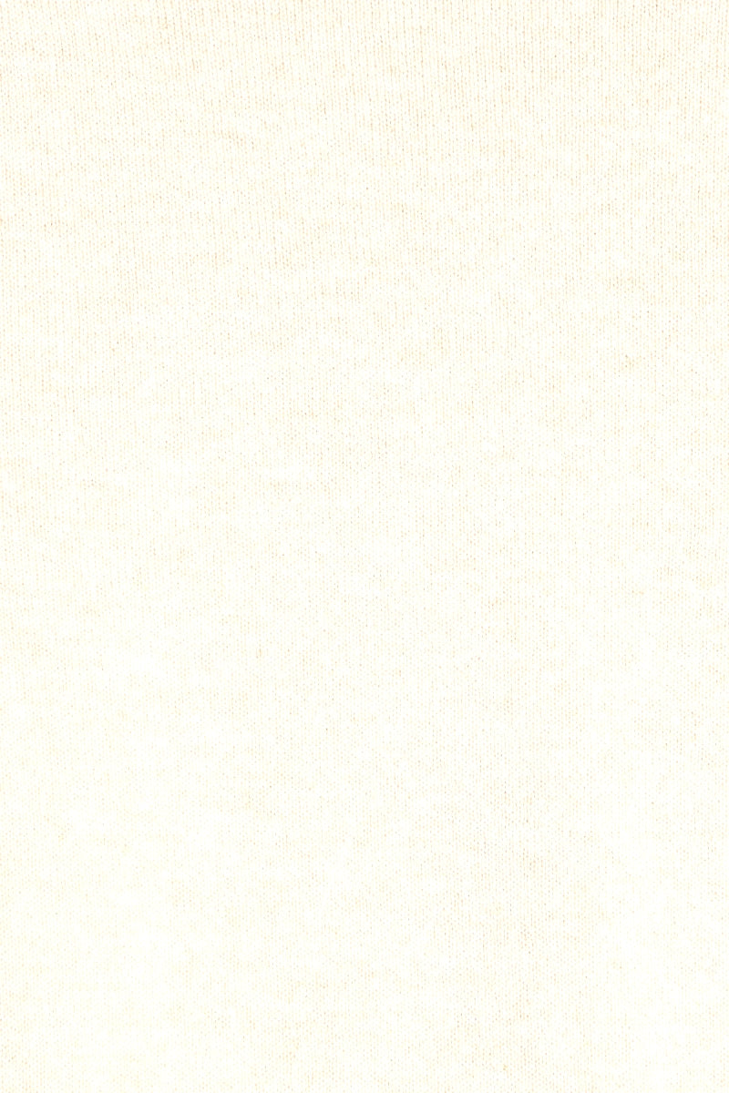 PULL DROIT COL V CACHEMIRE WHITE 8001 WHITE