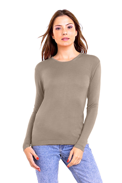 PULL FIN CACHEM-SOIE COL ROND MUSHROOM 8073 MUSHROOM