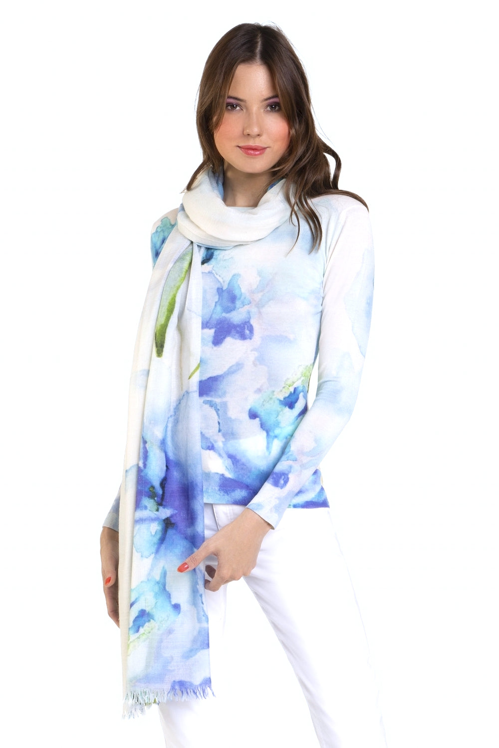 PULL IMPRIME CACHEMIRE-SOIE VAR.1