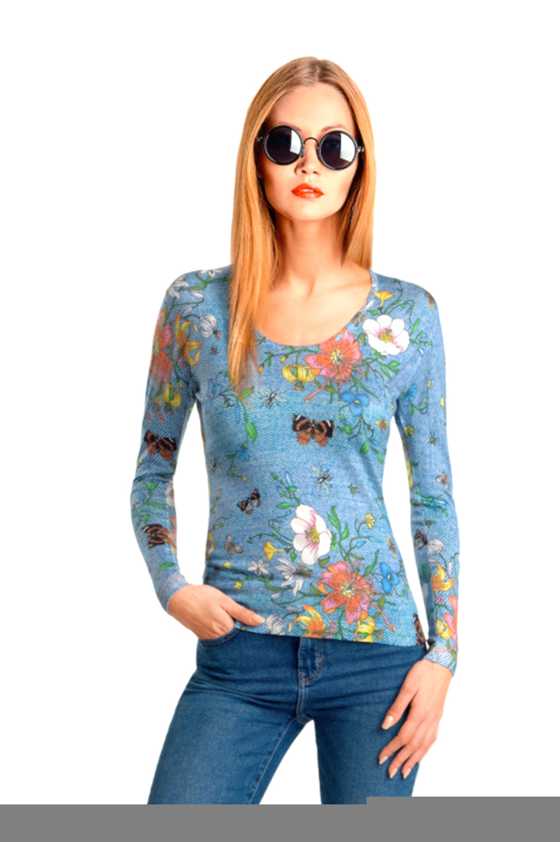 PULL IMPRIME CACHEMIRE-SOIE VAR.1
