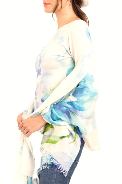 PULL IMPRIME CACHEMIRE-SOIE VAR.1