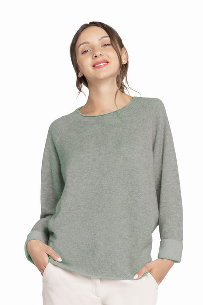 RAS DE COU VANISÉ CACHEMIRE GREY-WHITE 5040S GREY-WHITE