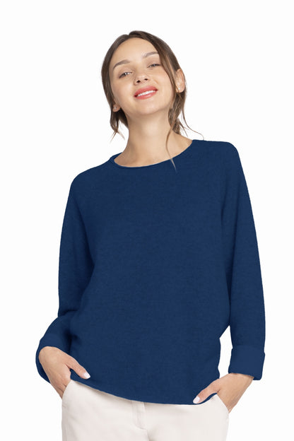 RAS DE COU VANISÉ CACHEMIRE NIGHT BLUE N3612 NIGHT BLUE