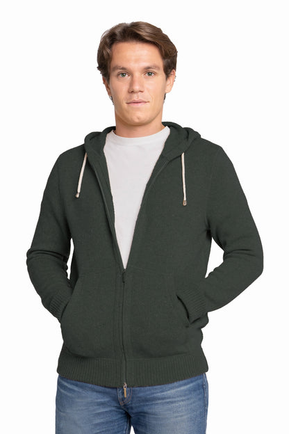 SWEAT CAPUCHE CACHEMIRE 2-FILS DK GREY 1T48 DK GREY