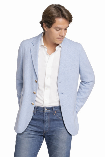 VESTE CACHEMIRE LT BLUE 4222 LT BLUE