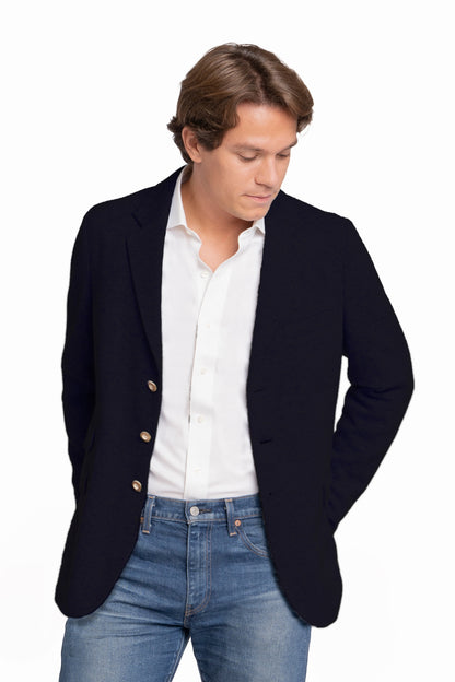 VESTE CACHEMIRE NAVY 9080 NAVY
