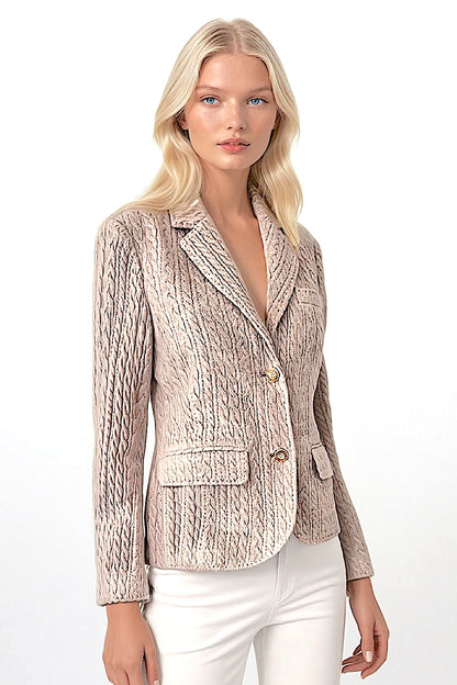 VESTE CACHEMIRE TAUPE