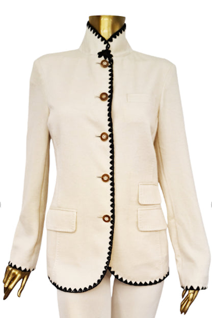 VESTE COL MAO CACHEMIRE UNI OFF WH 600 OFF WH