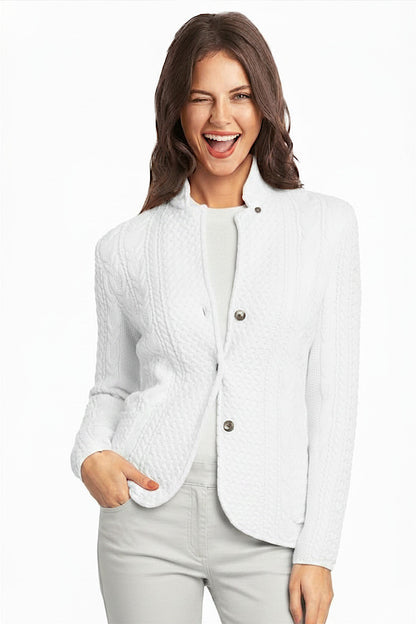 VESTE COL OFFICIER ARAN WHITE 8001 WHITE