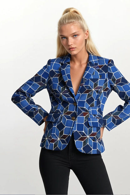 VESTE TISSU PATCHWORK SURTEINT ROYAL