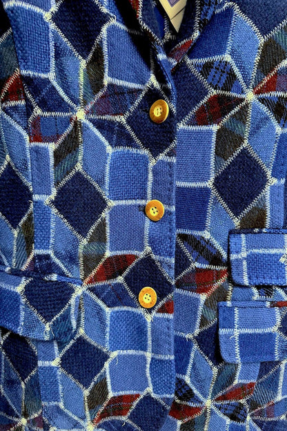 VESTE TISSU PATCHWORK SURTEINT ROYAL