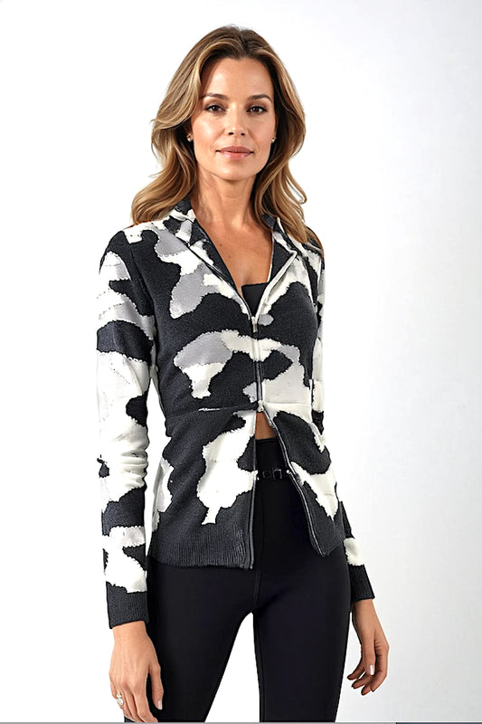 ZIP-UP CAMOUFLAGE & SURPIQÛRES 54346 LT GREY VAR 54346 LT GREY